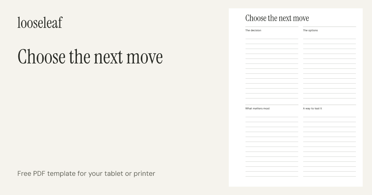Preview of Choose the next move