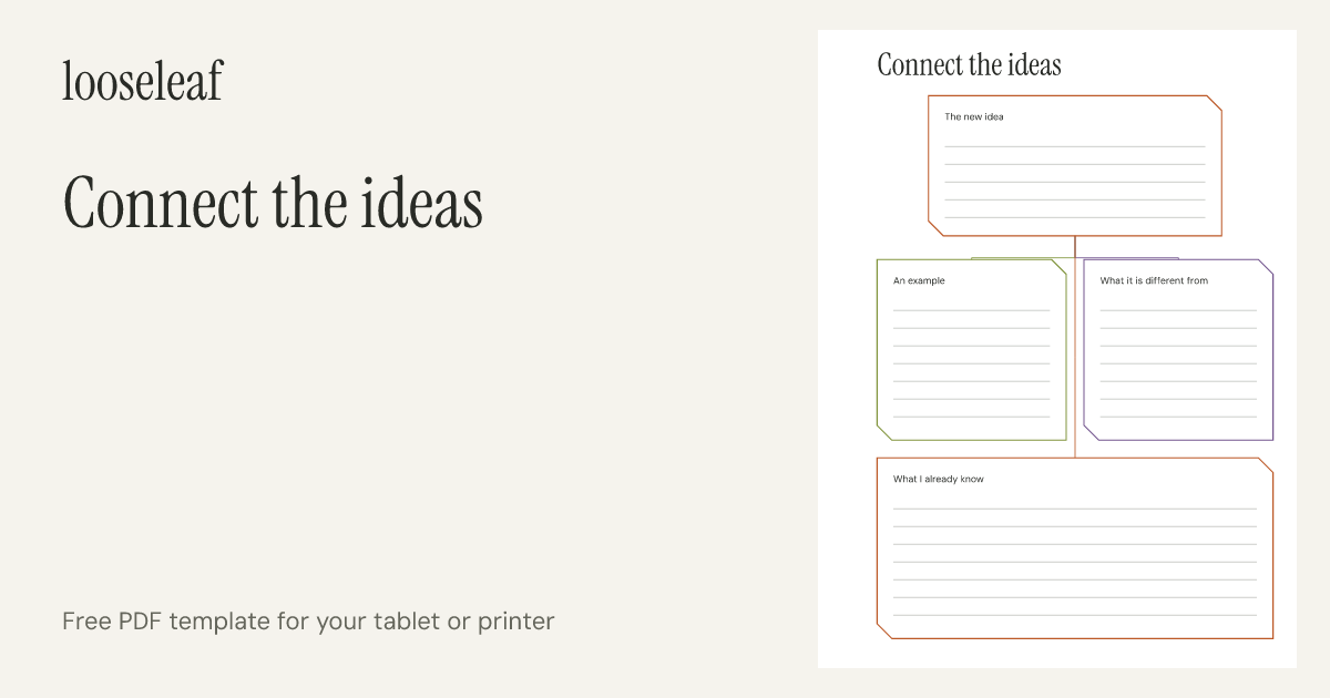 Preview of Connect the ideas
