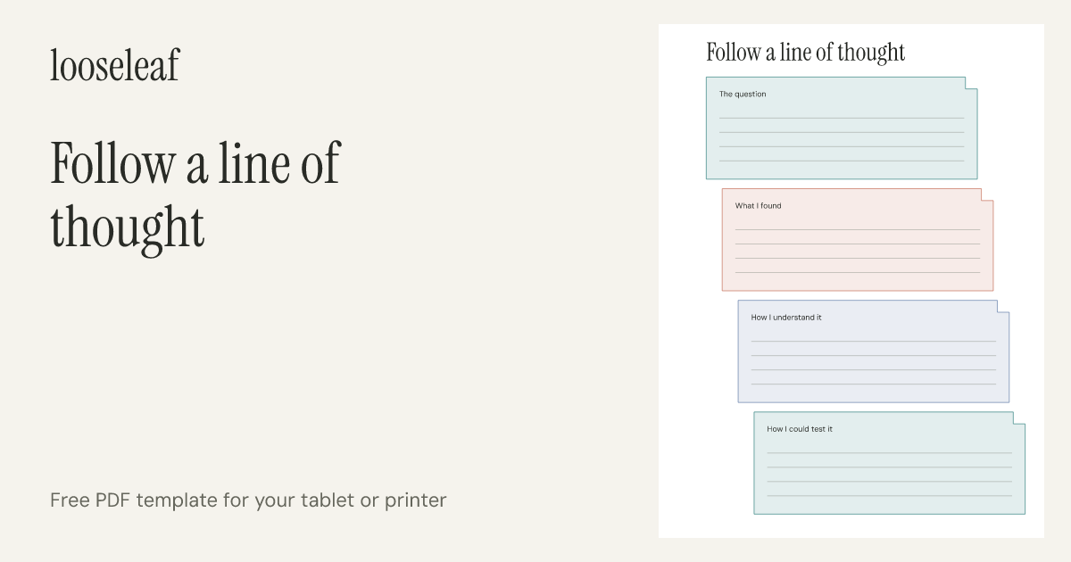 Preview of Follow a line of thought