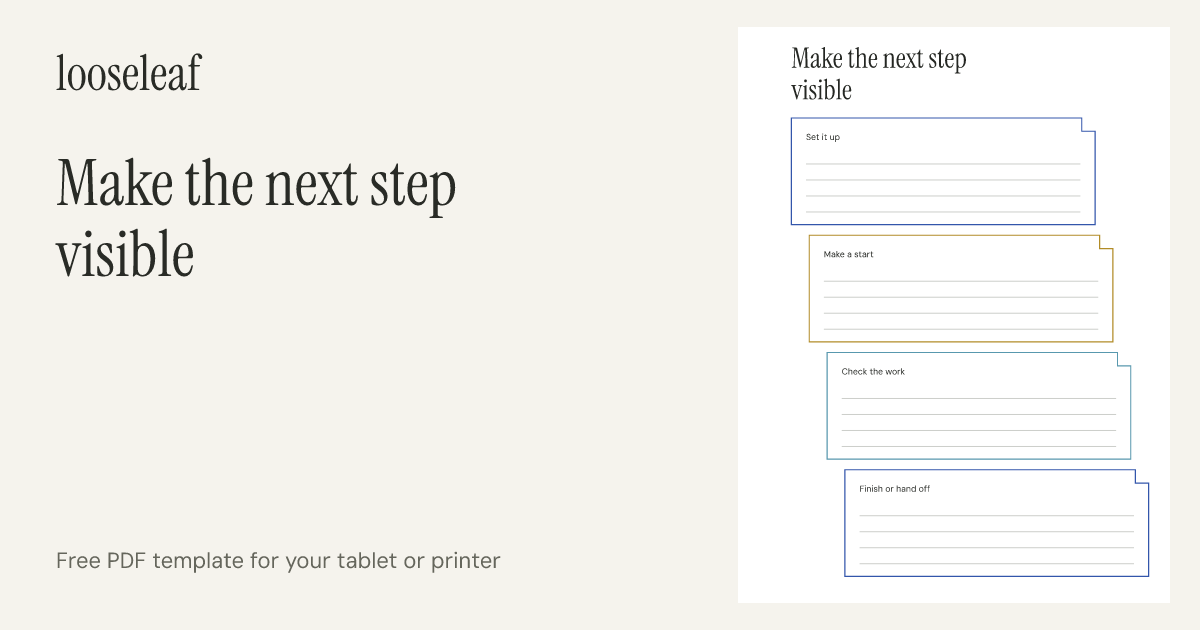 Preview of Make the next step visible