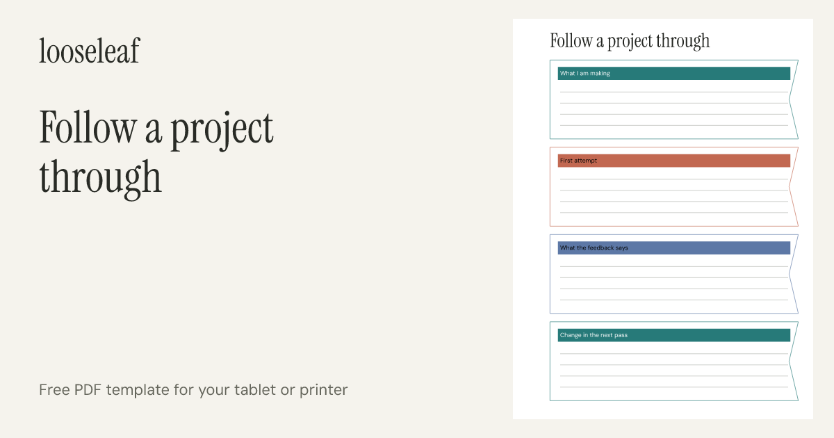 Preview of Follow a project through