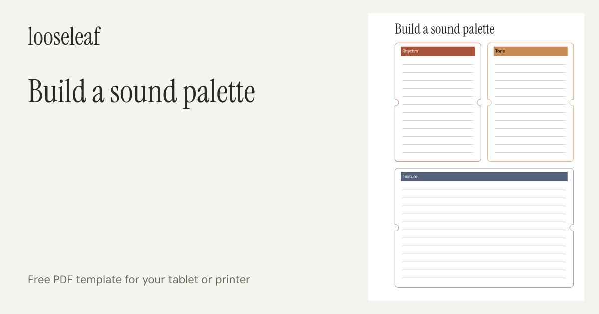 Preview of Build a sound palette