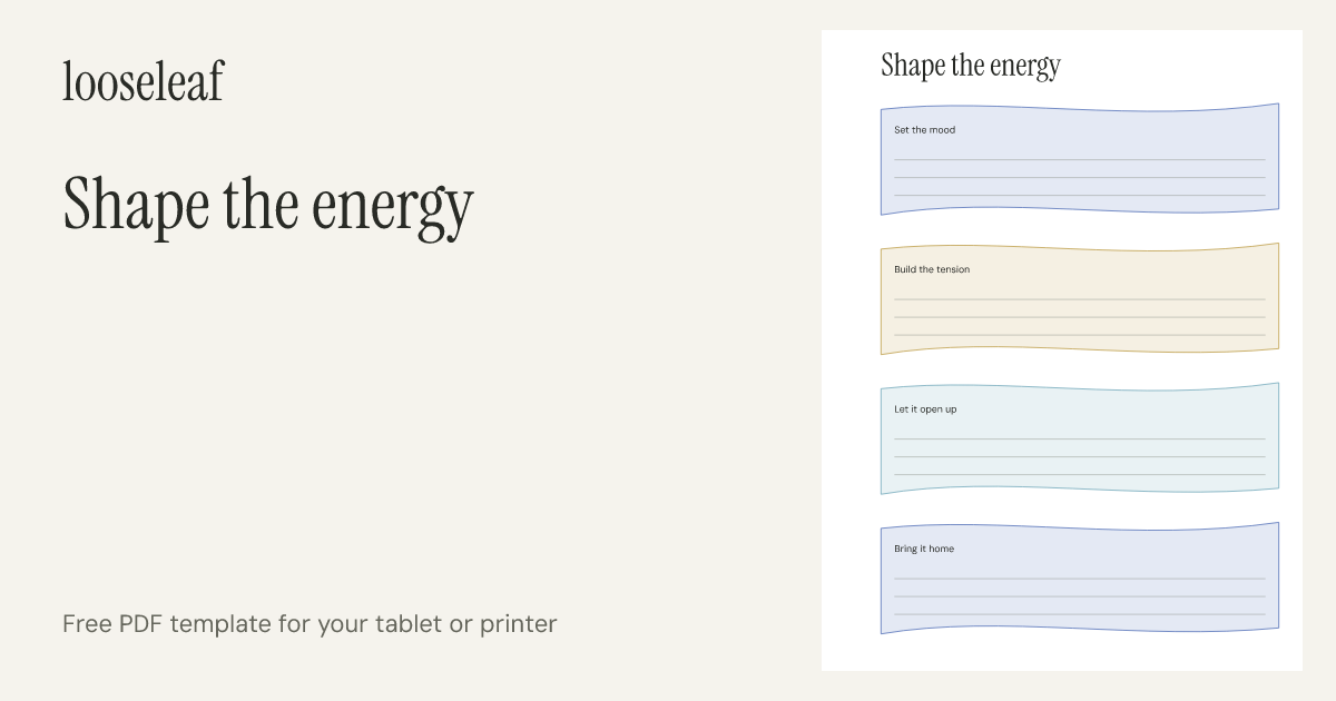 Preview of Shape the energy