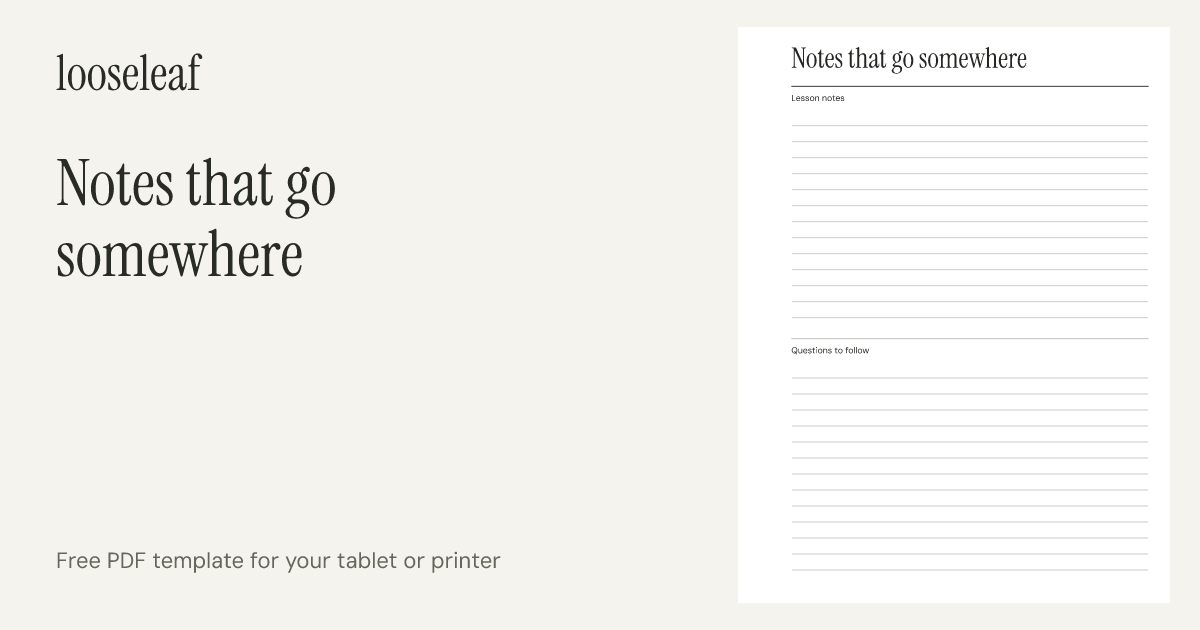 Preview of Notes that go somewhere