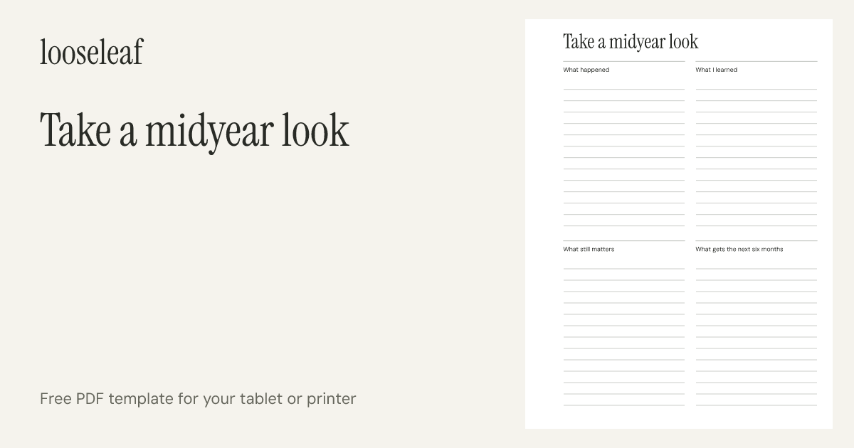 Preview of Take a midyear look