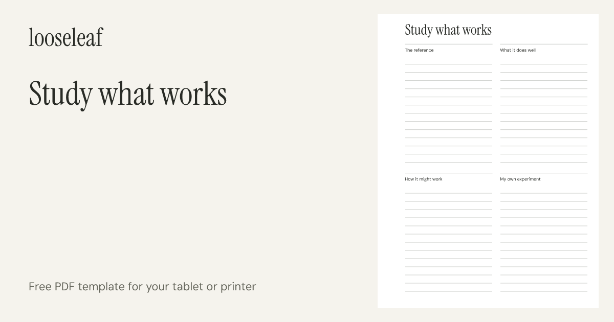 Preview of Study what works