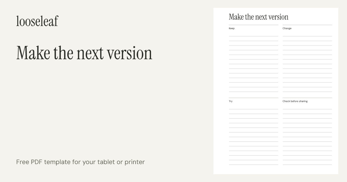Preview of Make the next version